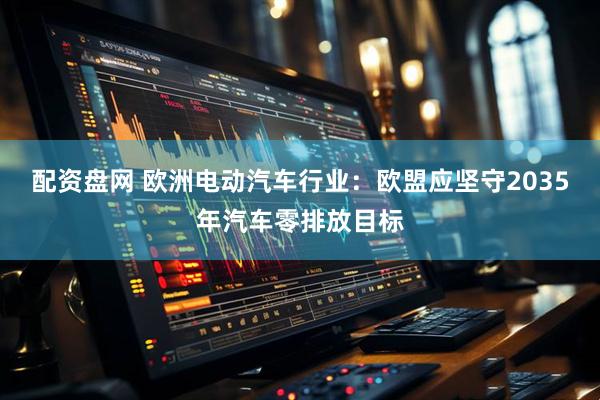 配资盘网 欧洲电动汽车行业：欧盟应坚守2035年汽车零排放目标